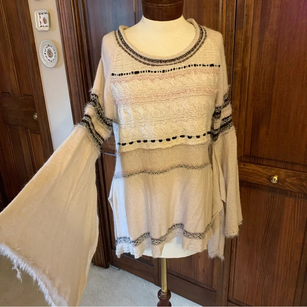 Free People Bell Sleeve Sweater - Picture 1 of 14